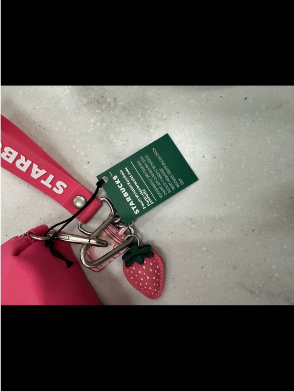 Starbucks Pink Keychain Pouch with Strap - Picture 2 of 2